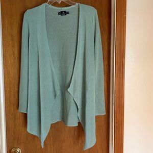 Volcom Open-Waffle Weave Boho lightweight minimalist  Top Sage Green Sz M